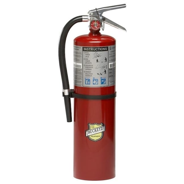 Shield Fire Protection Shield Fire Protection SFE11340R 10 lbs 4A-80B-C Rechargebale Fire Extinguisher with Wall Hook SFE11340R - main